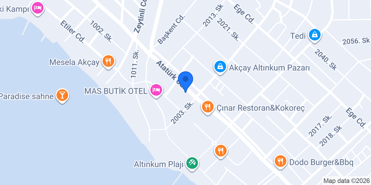 Göbel kokoreç(toprak bahçe kokoreç) konumu
