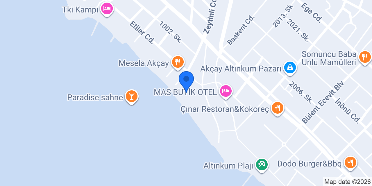 Cantürk Motel konumu