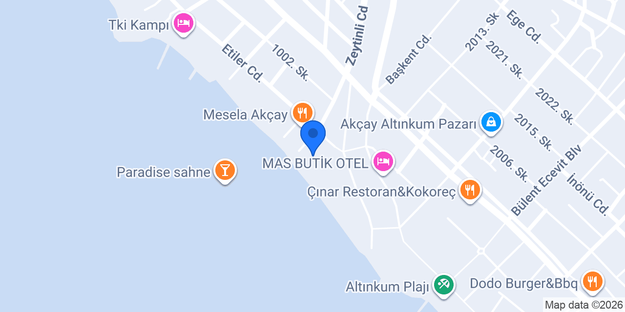 Akçay Çimen Butik Otel konumu