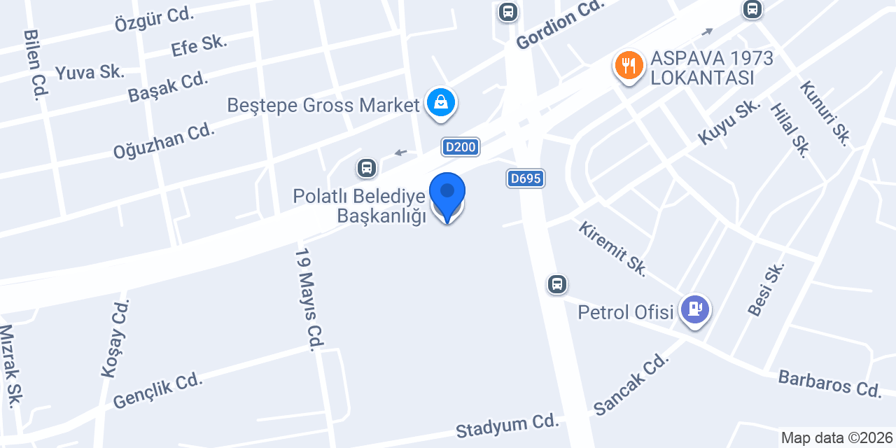 Polatlı Belediye Başkanlığı konumu