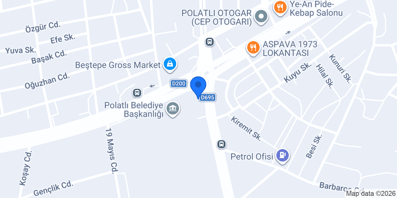 POLATLI Terminal TAKSİ DURAĞI konumu
