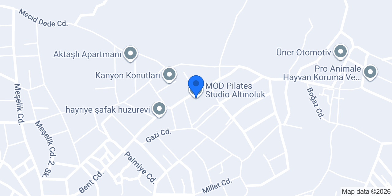 MOD Pilates Studio Altınoluk konumu