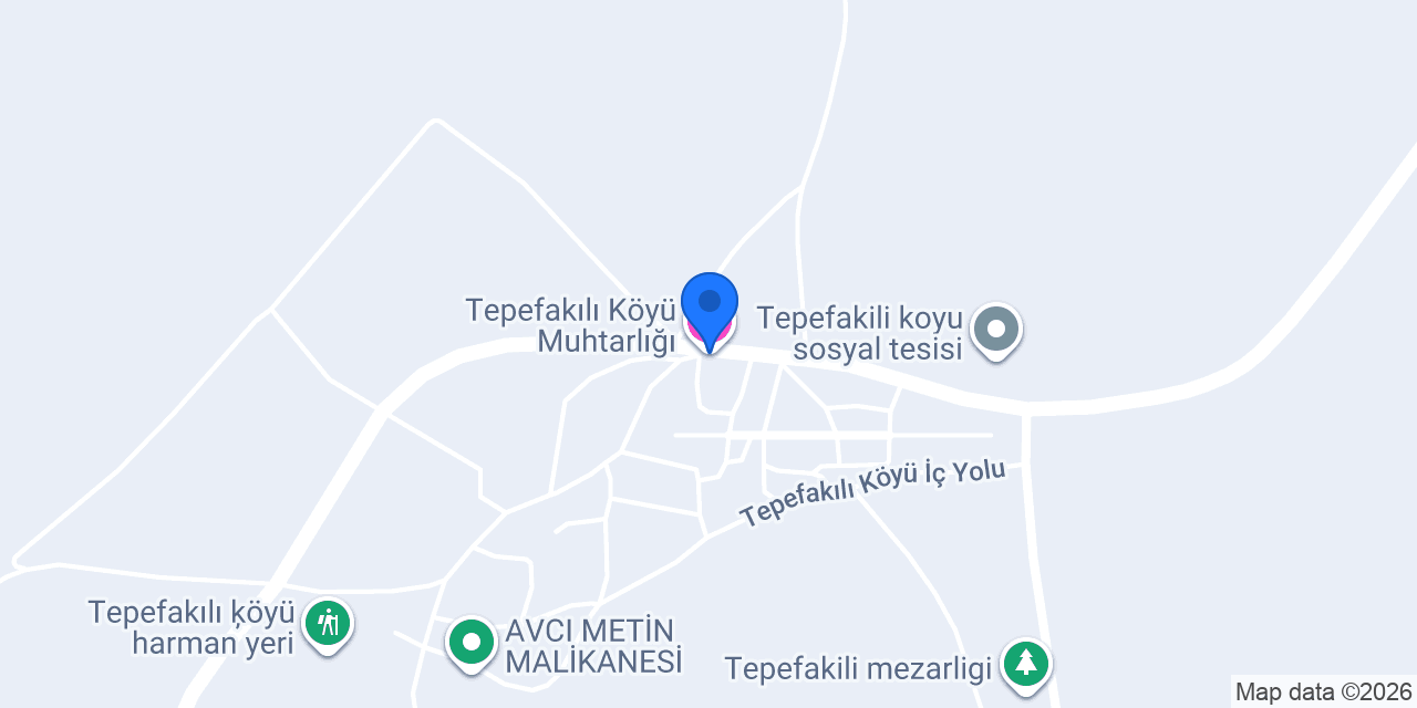Tepefakılı Köyü Muhtarlığı konumu
