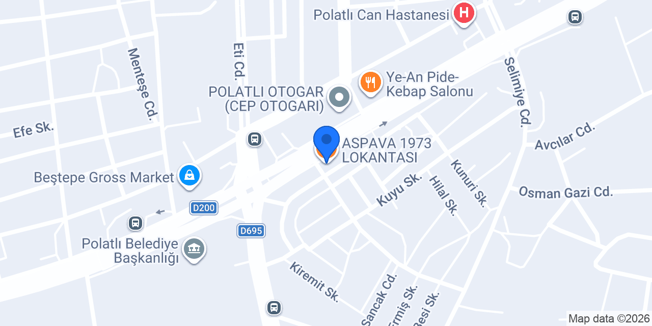 ASPAVA 1973 LOKANTASI konumu