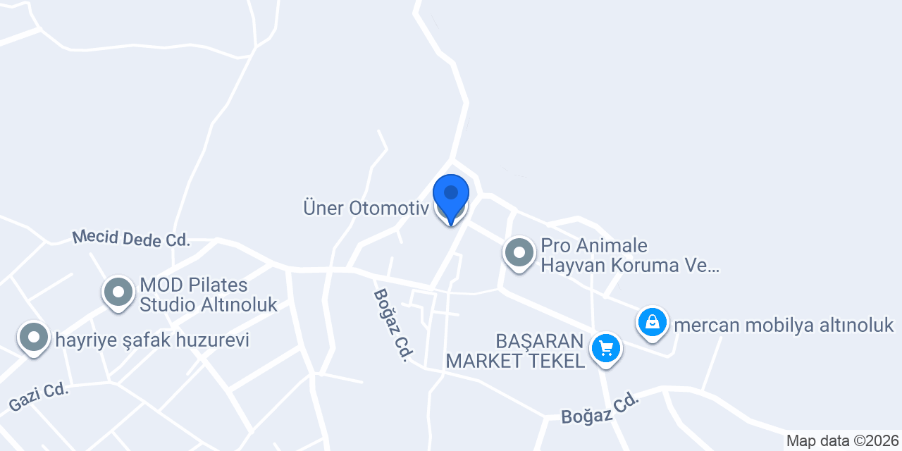 Üner Otomotiv konumu