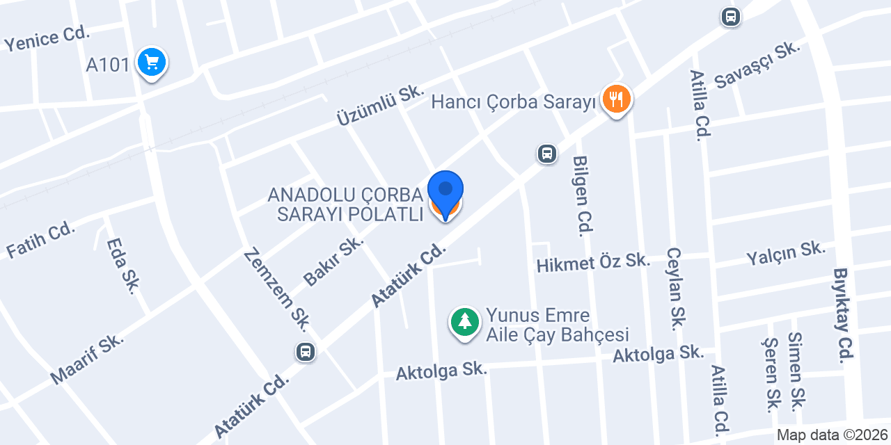 ANADOLU ÇORBA SARAYI POLATLI konumu
