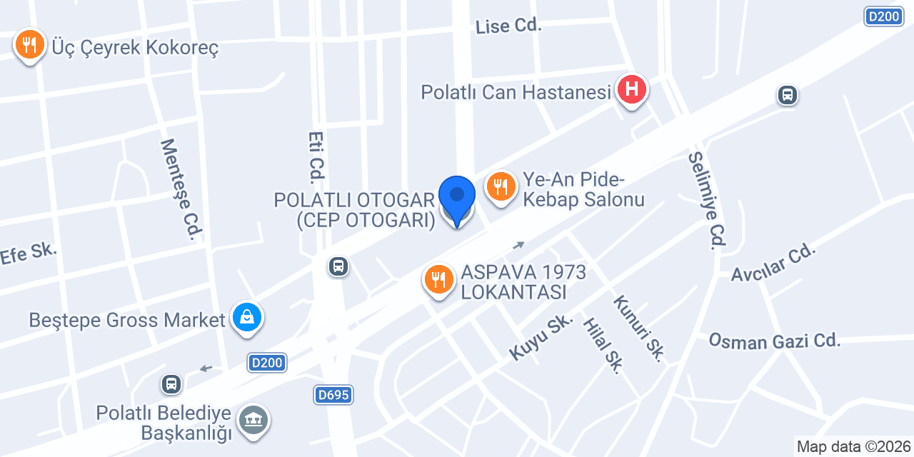 POLATLI OTOGAR (CEP OTOGARI) konumu