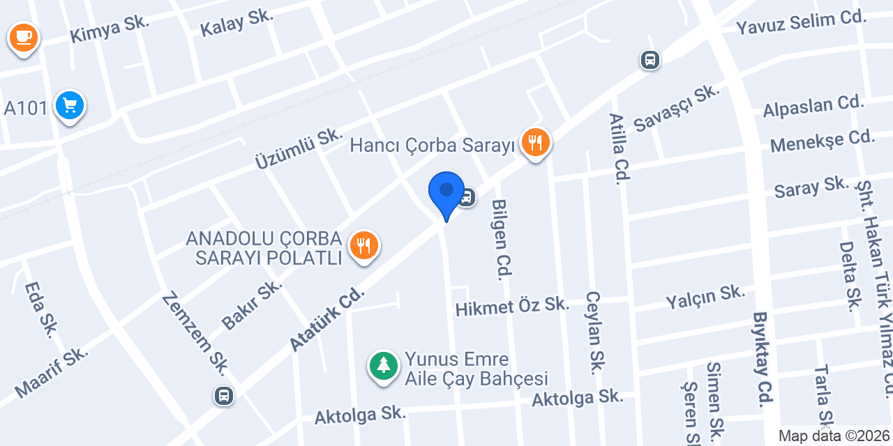 Polatli İlçe Sağlık Müdürlüğü konumu