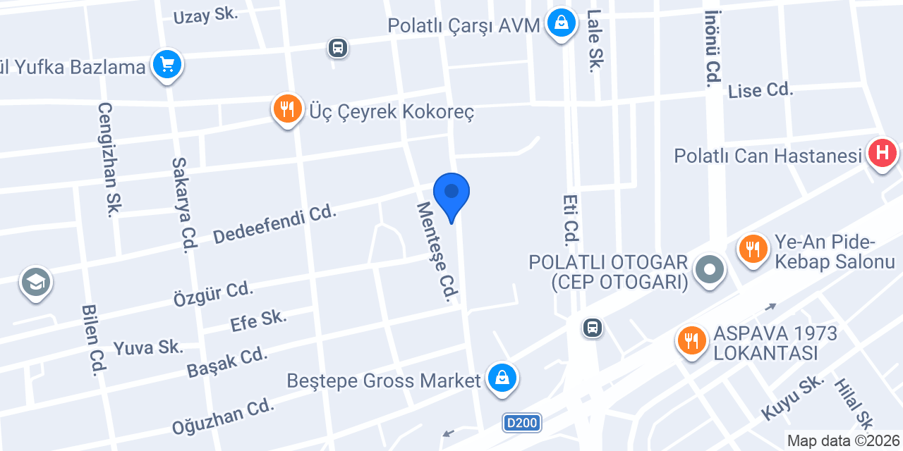 Polatlı ilçe Halk Kütüpanesi konumu