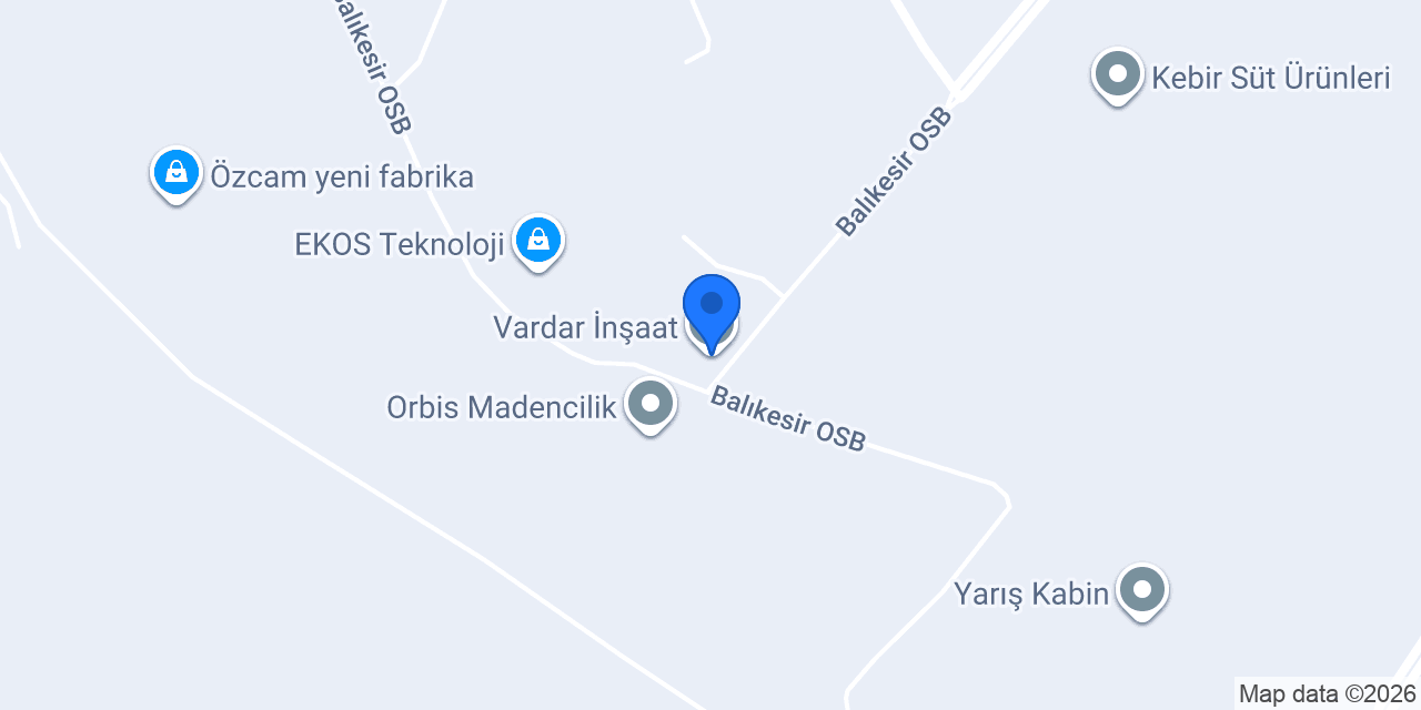 Vardar İnşaat konumu