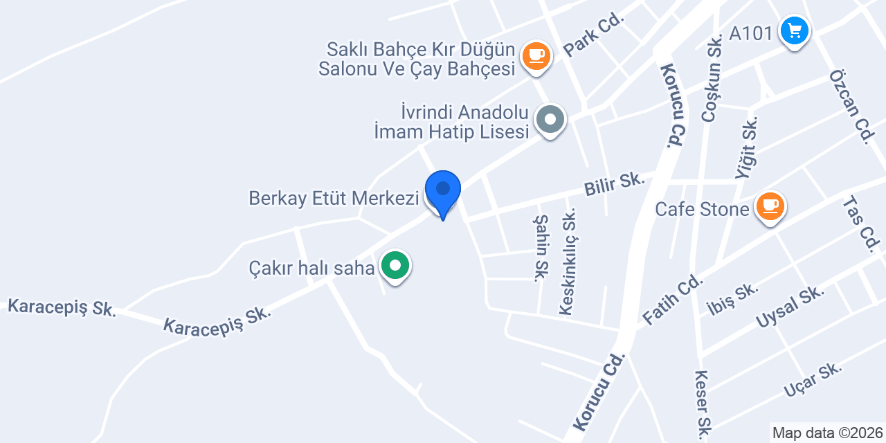 Berkay Etüt Merkezi konumu