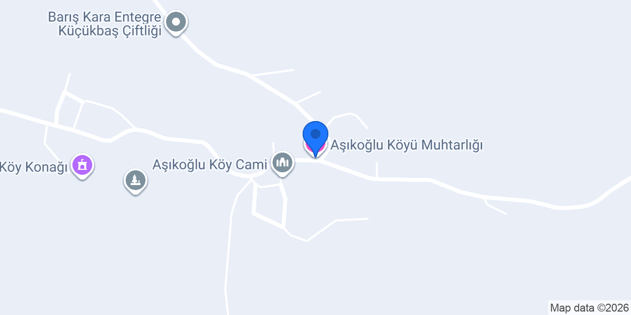 Aşıkoğlu Köyü Muhtarlığı konumu
