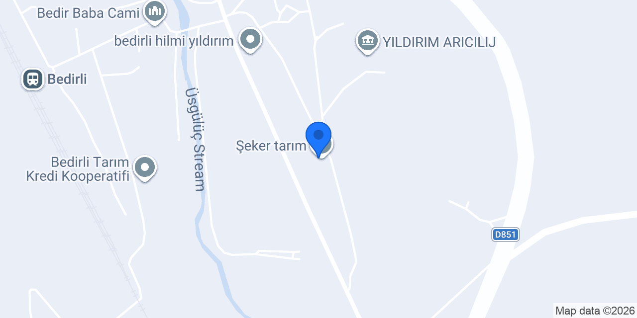 Şeker tarım konumu