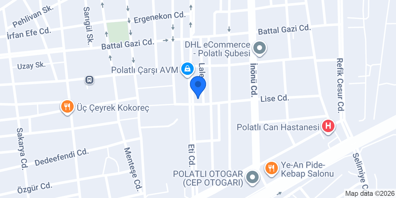 Polatlı Duatepe Otel konumu