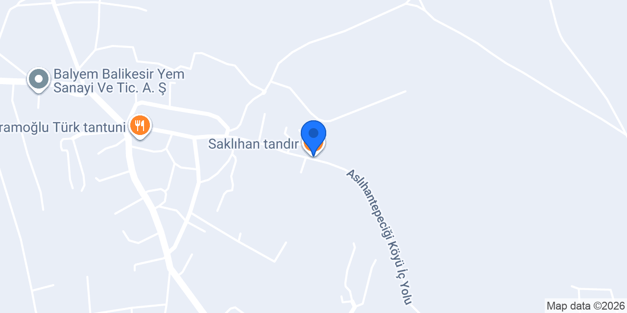 Saklıhan tandır konumu