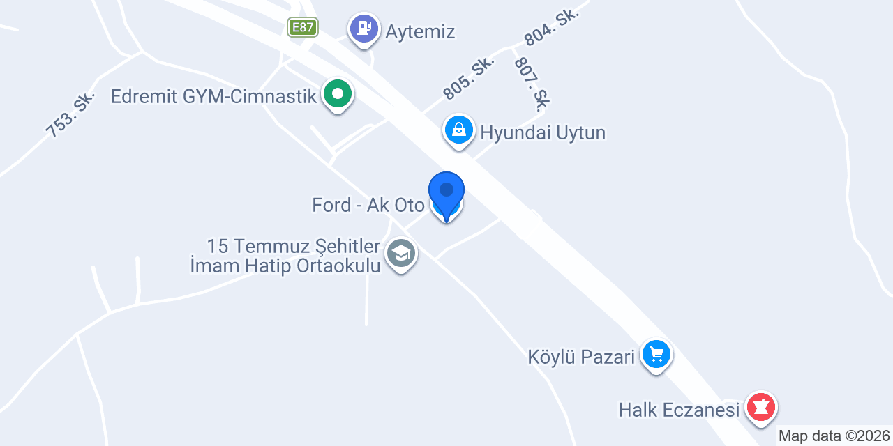 Ford - Ak Oto konumu