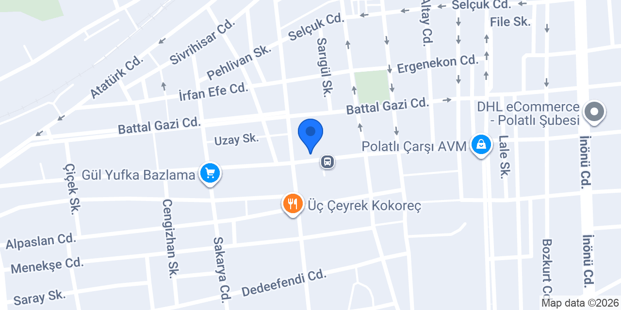 Polatlı Halı Dünyası konumu