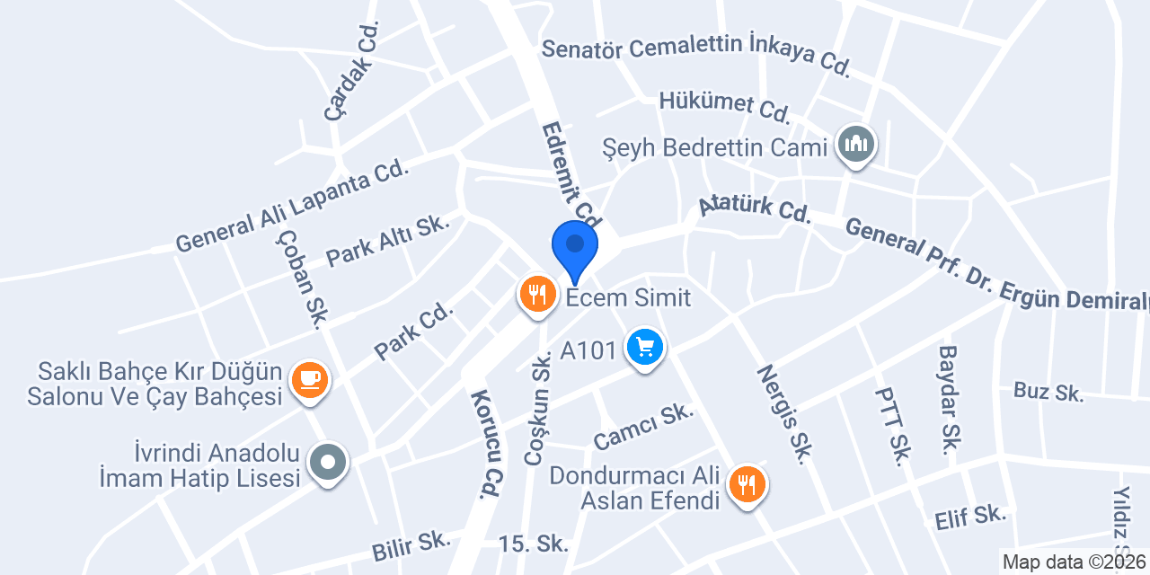 Çakır Parfümeri konumu