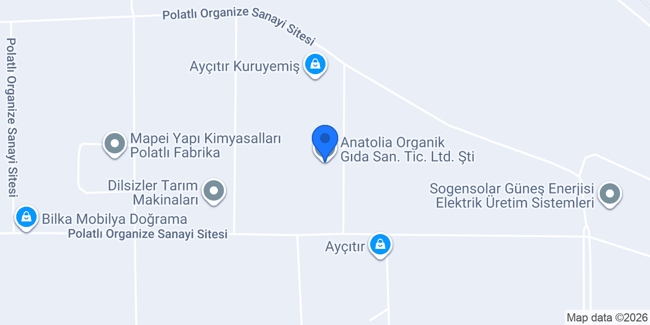 Anatolia Organik Gıda San. Tic. Ltd. Şti. konumu