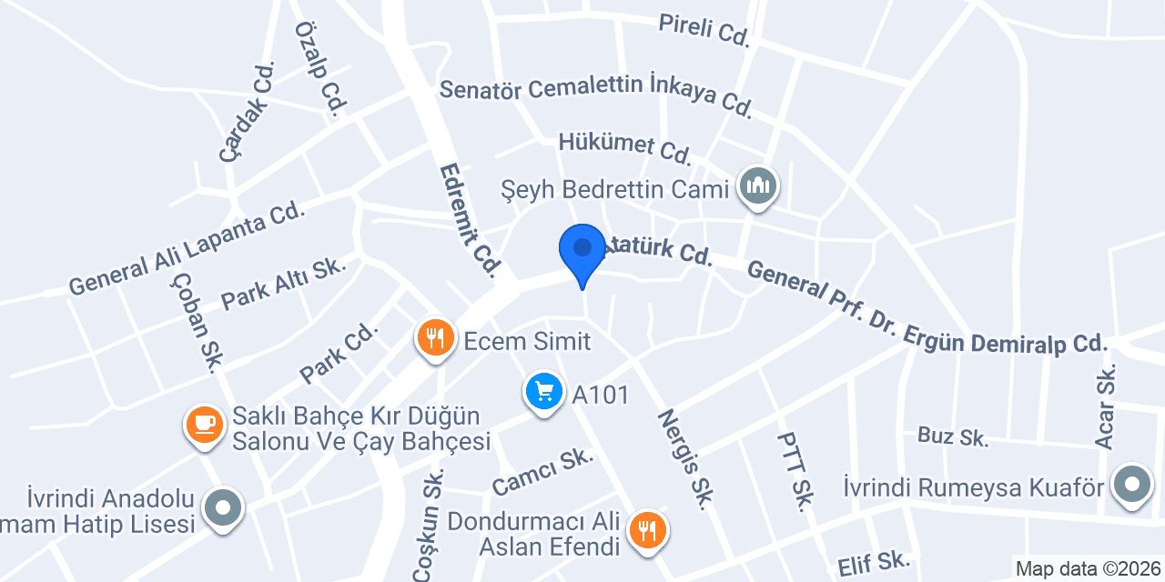 Köşk kafe konumu