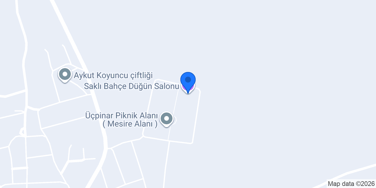 Saklı Bahçe Düğün Salonu konumu