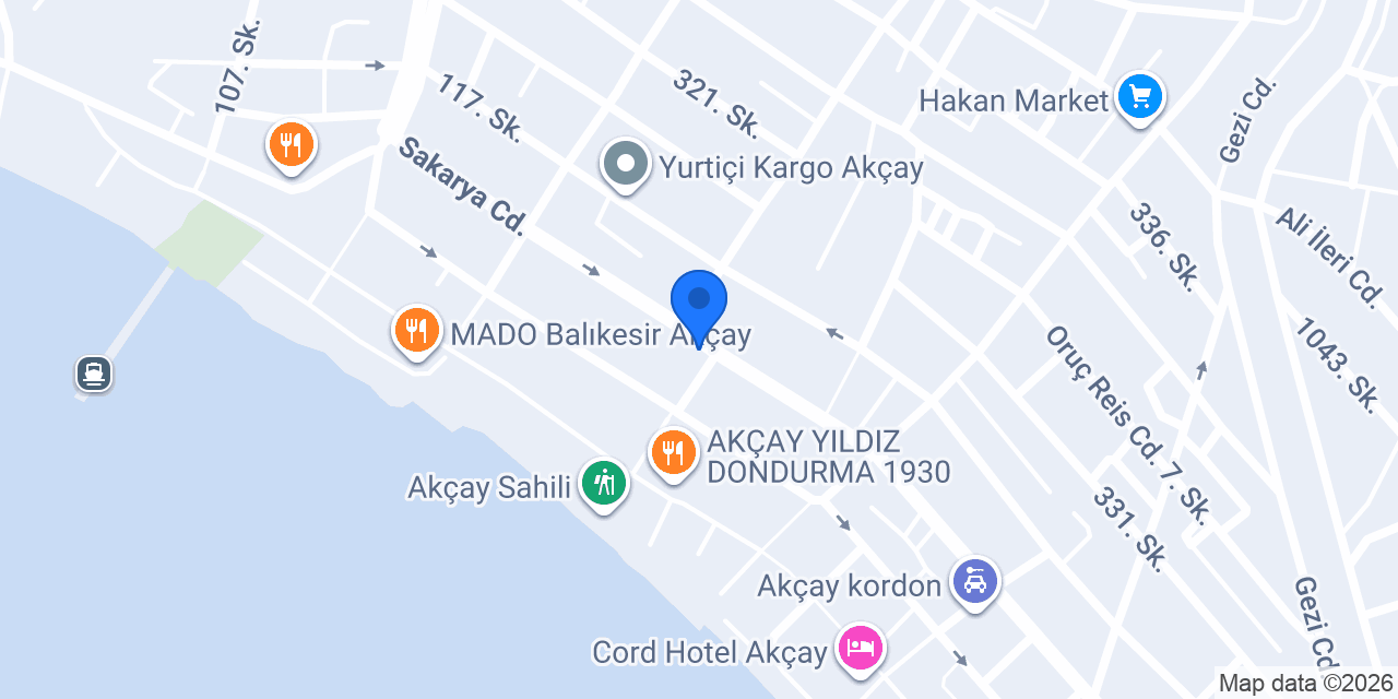 Akçay çiçek evi konumu