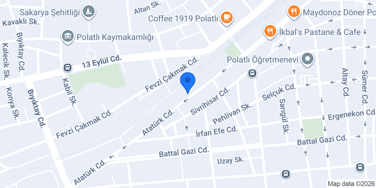 ÇAVUŞOĞLU RENT A CAR konumu