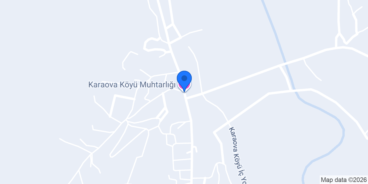 Karaova Köyü Muhtarlığı konumu