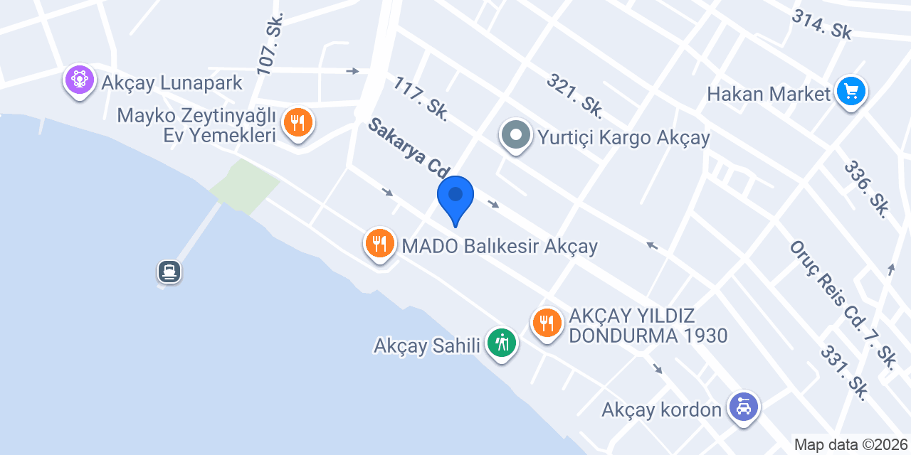Akçay Leman Otel konumu