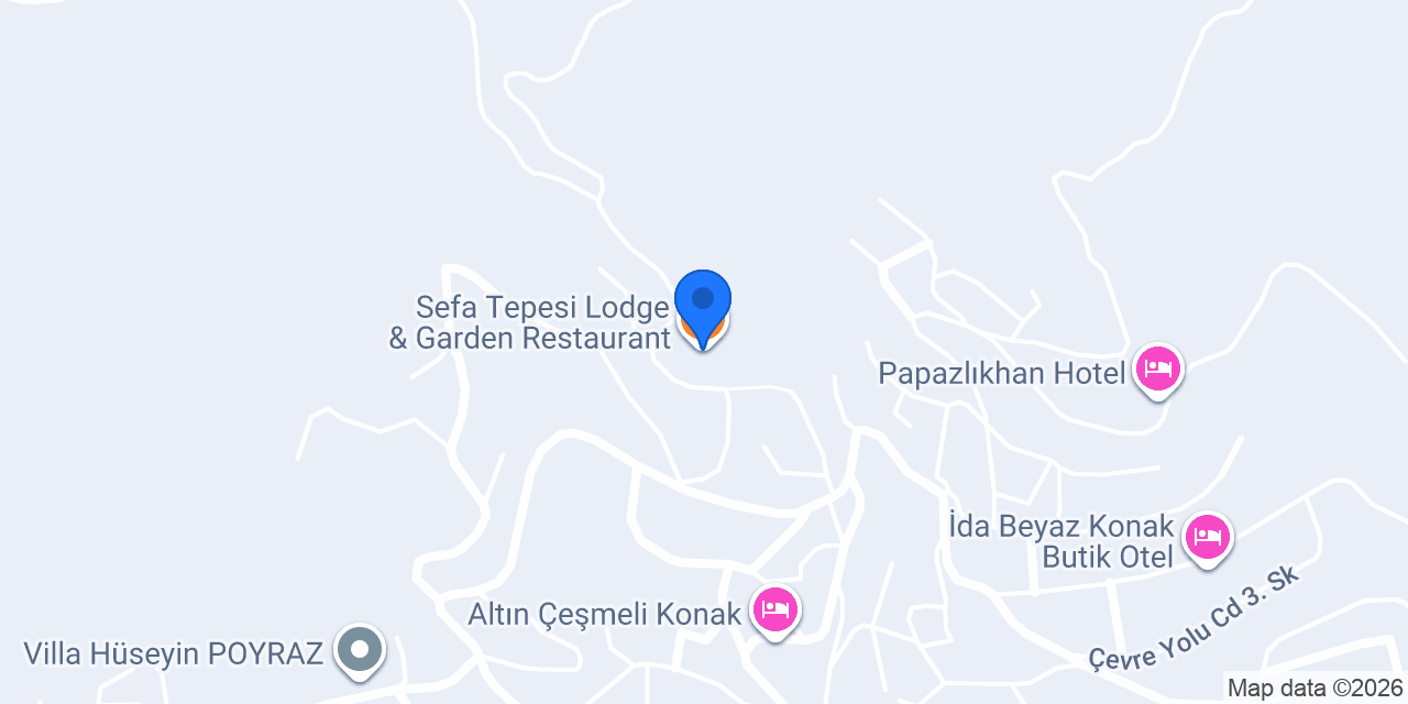 Sefa Tepesi Lodge & Garden Restaurant konumu