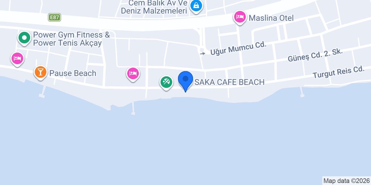 SAKA CAFE BEACH konumu
