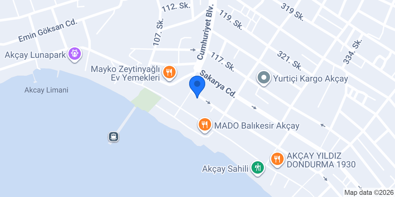 Palmiye Otel Akçay Edremit konumu