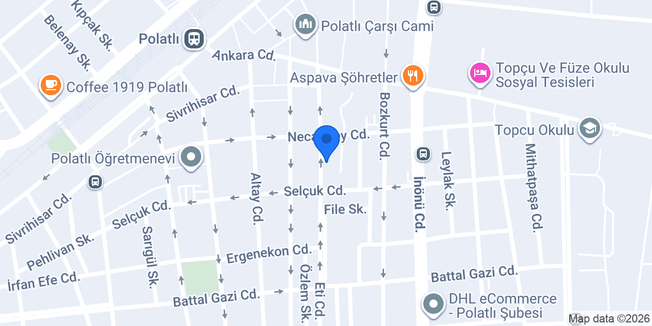 Şekerbank Polatlı Şubesi konumu