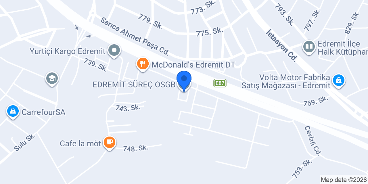 EDREMİT SÜREÇ OSGB konumu