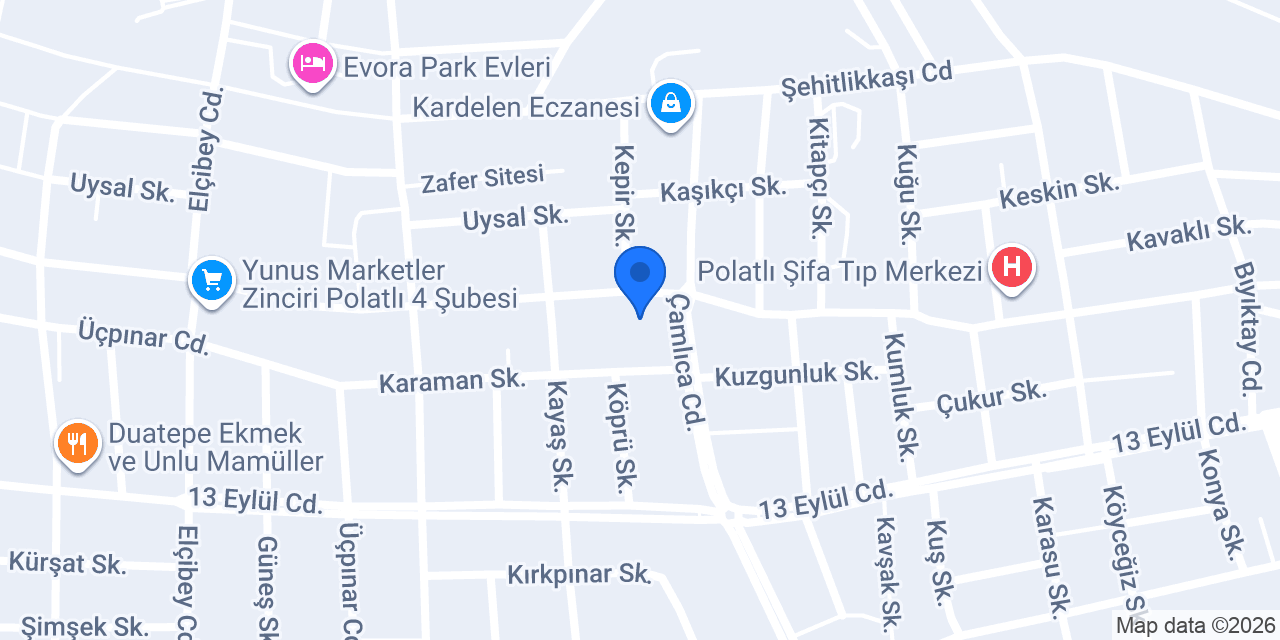 Pastacızade Şehitlik Şubesi konumu
