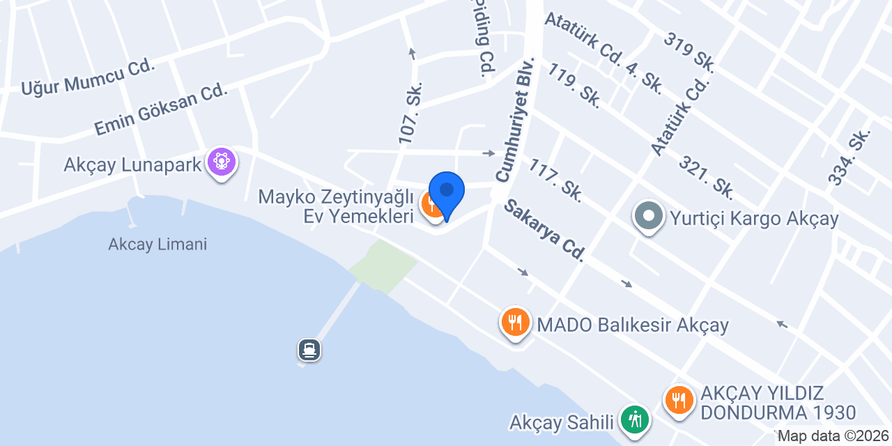Akçay Esnaf Lokantası konumu
