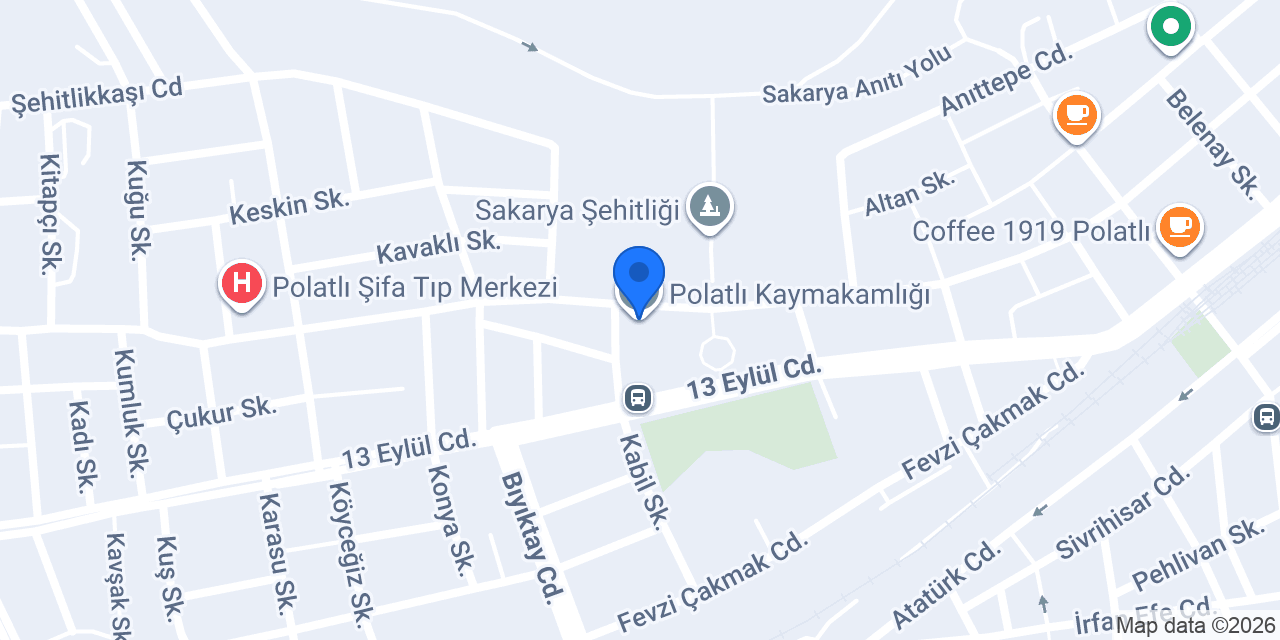 Polatlı Kaymakamlığı konumu