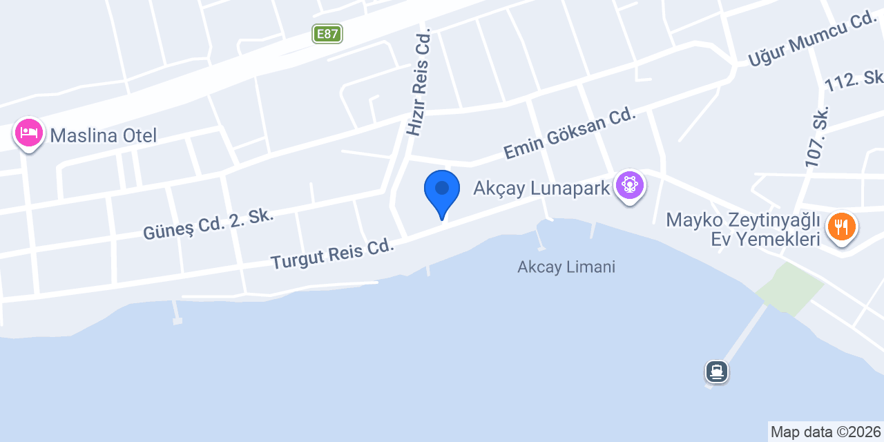 Güneş Motel Beach konumu