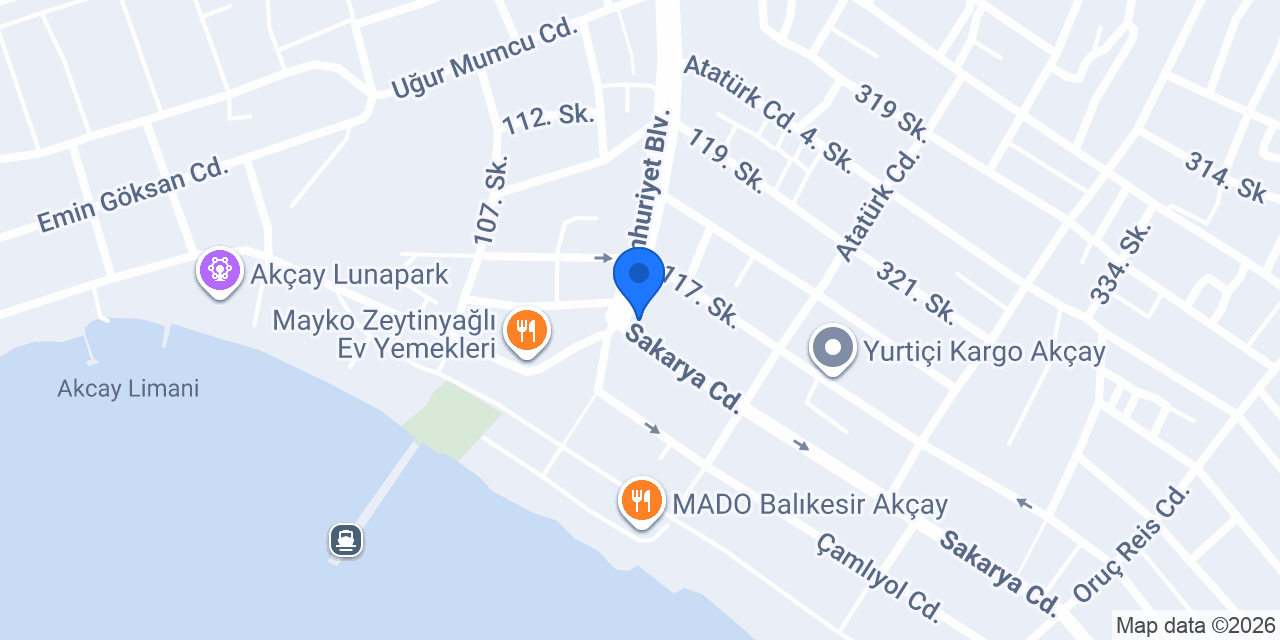 ÖMÜR OTEL AKÇAY konumu