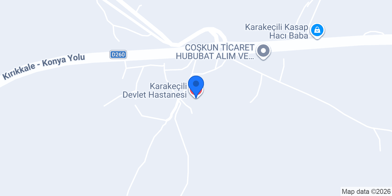 Karakeçili Devlet Hastanesi konumu