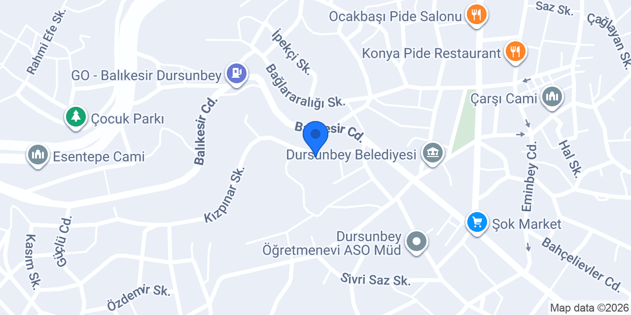 Özen Mobilya konumu