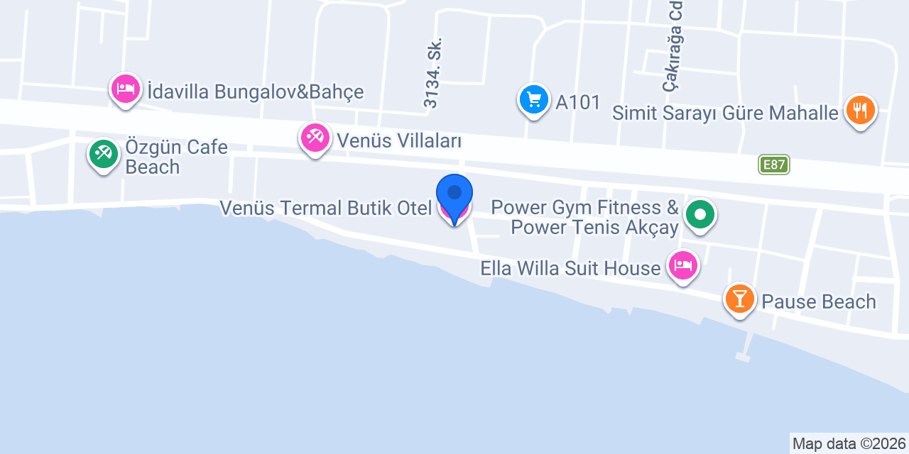 Venüs Termal Butik Otel konumu