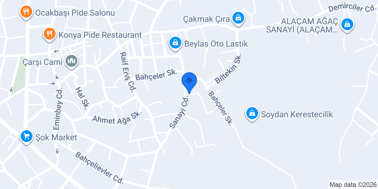 Korkmaz Kereste Orman Ürünleri konumu
