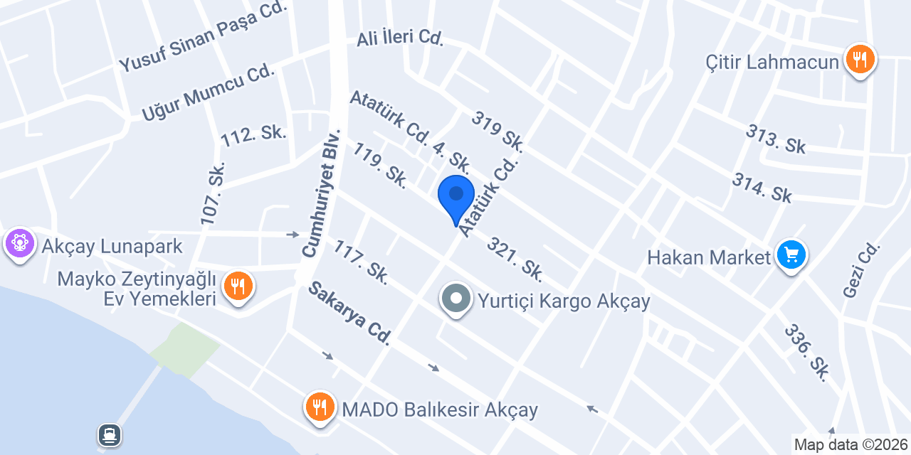 Sürat Kargo Akçay Şube konumu