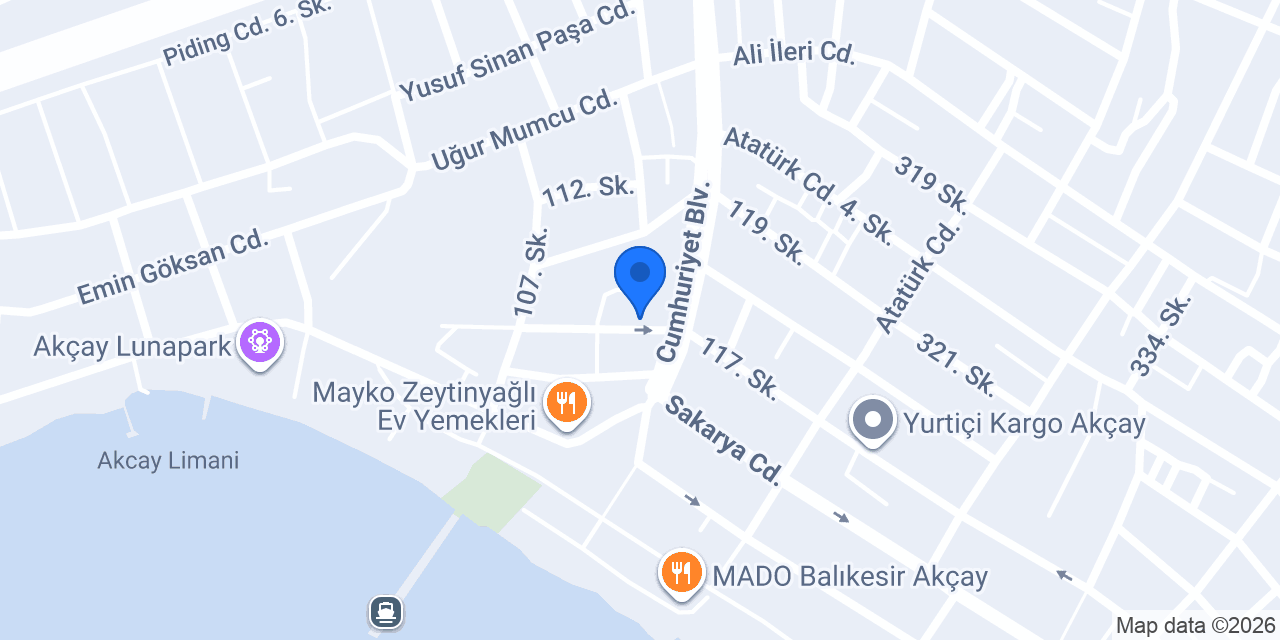 Baklavacı Hüseyin Akcay konumu