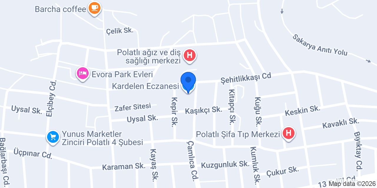 Kardelen Eczanesi konumu