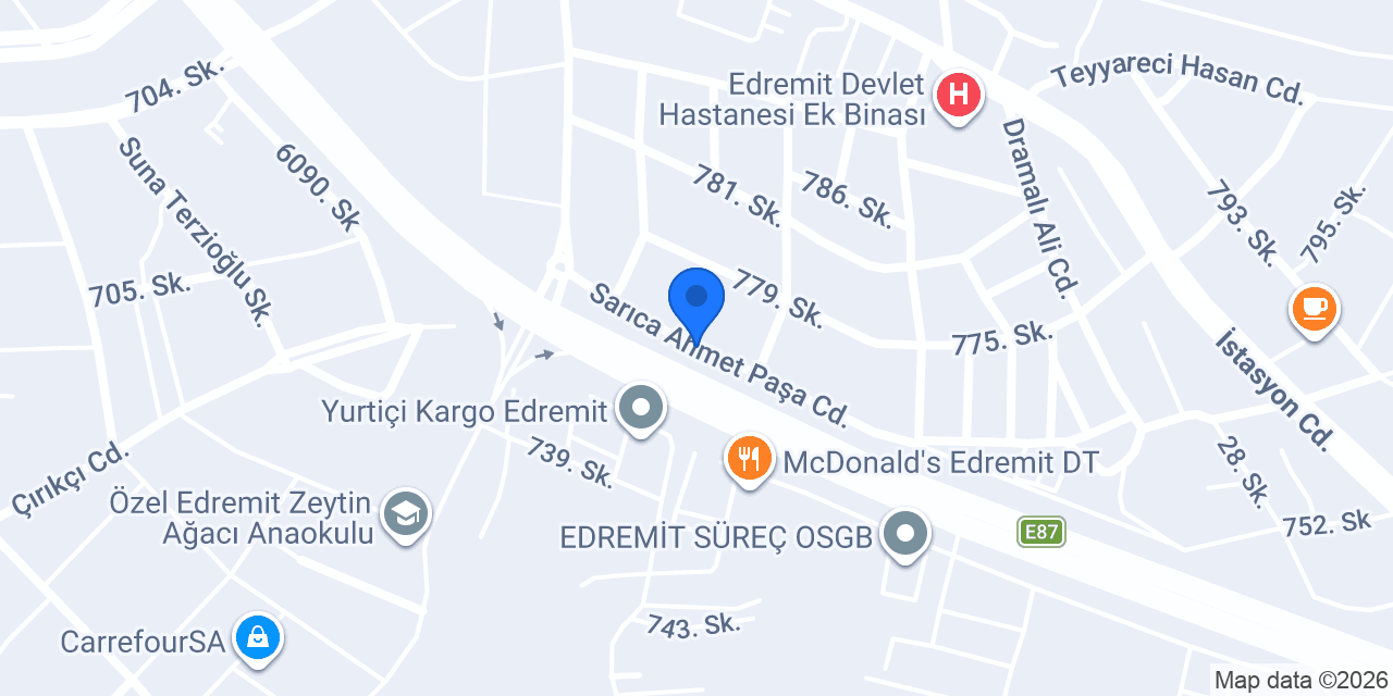 Karan çiçekçilik konumu