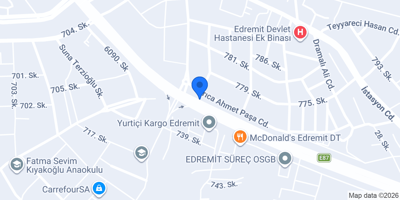 Edremit Taksi konumu