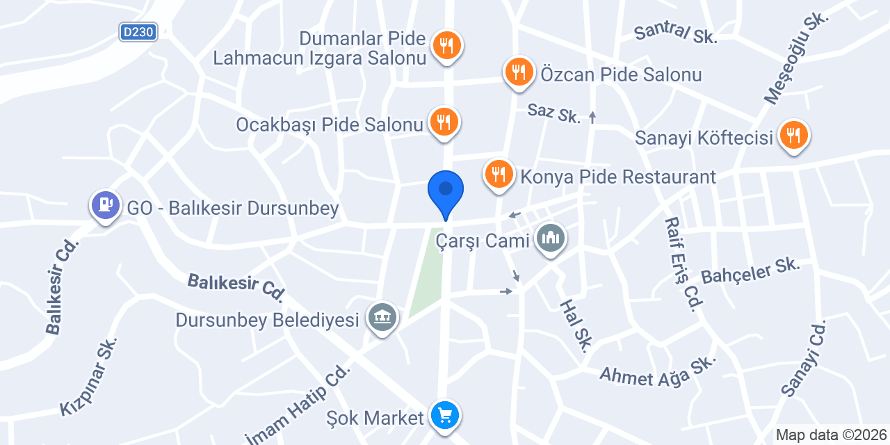 Özer Gıda konumu
