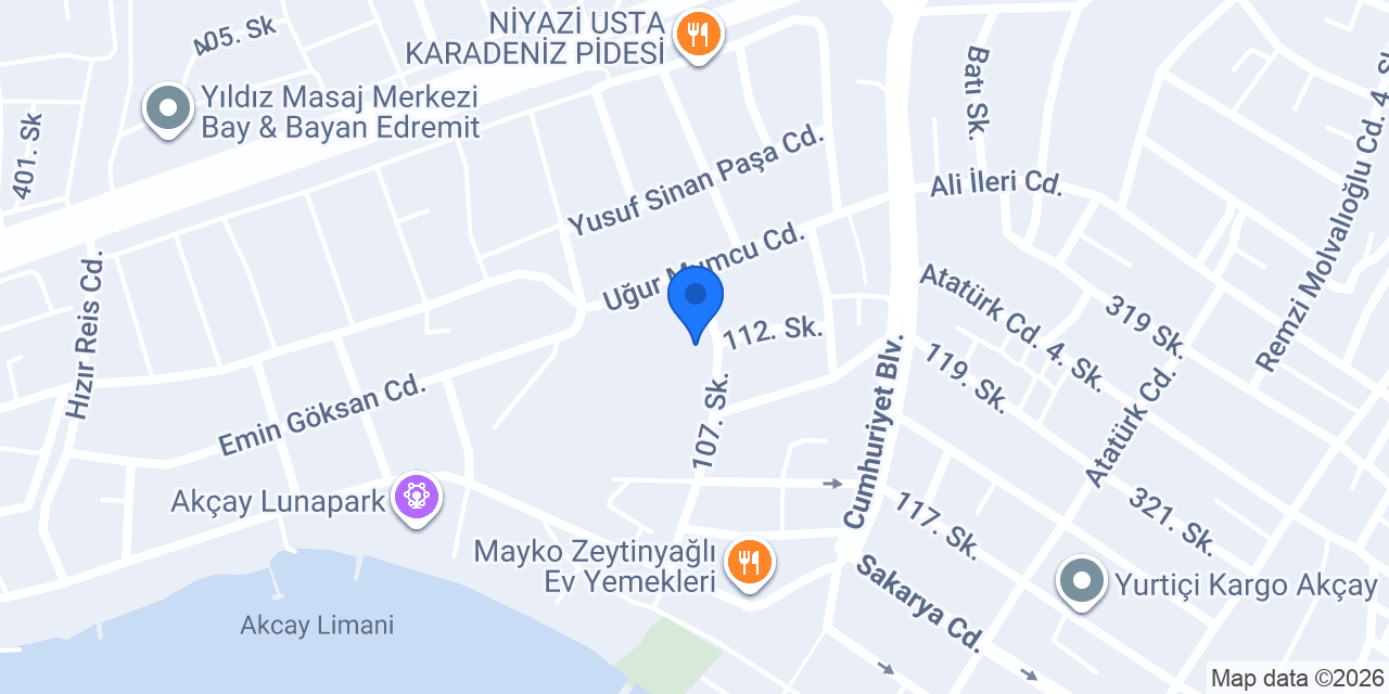 AKÇAY KALE MOTEL konumu